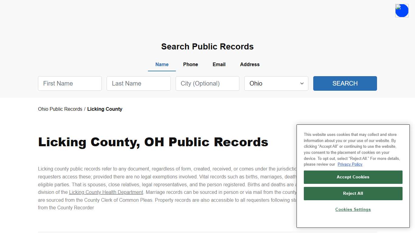 Licking County, OH Public Court, Arrest and Inmate Records - ThePublicIndex